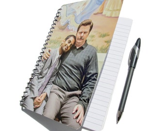 Parks and Recreation Notebook UpCycled Journal Ron Swanson Tom Haverford