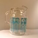 Vintage Teal Zodiac Pitcher