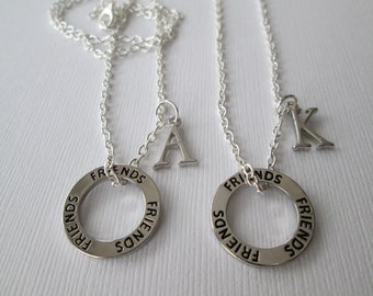 2 Friends Initial Necklaces.