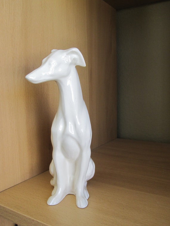 greyhound ceramic statue