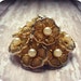 Vintage Flower Bouquet Brooch, Faux Pearl, Gold Tone Mesh