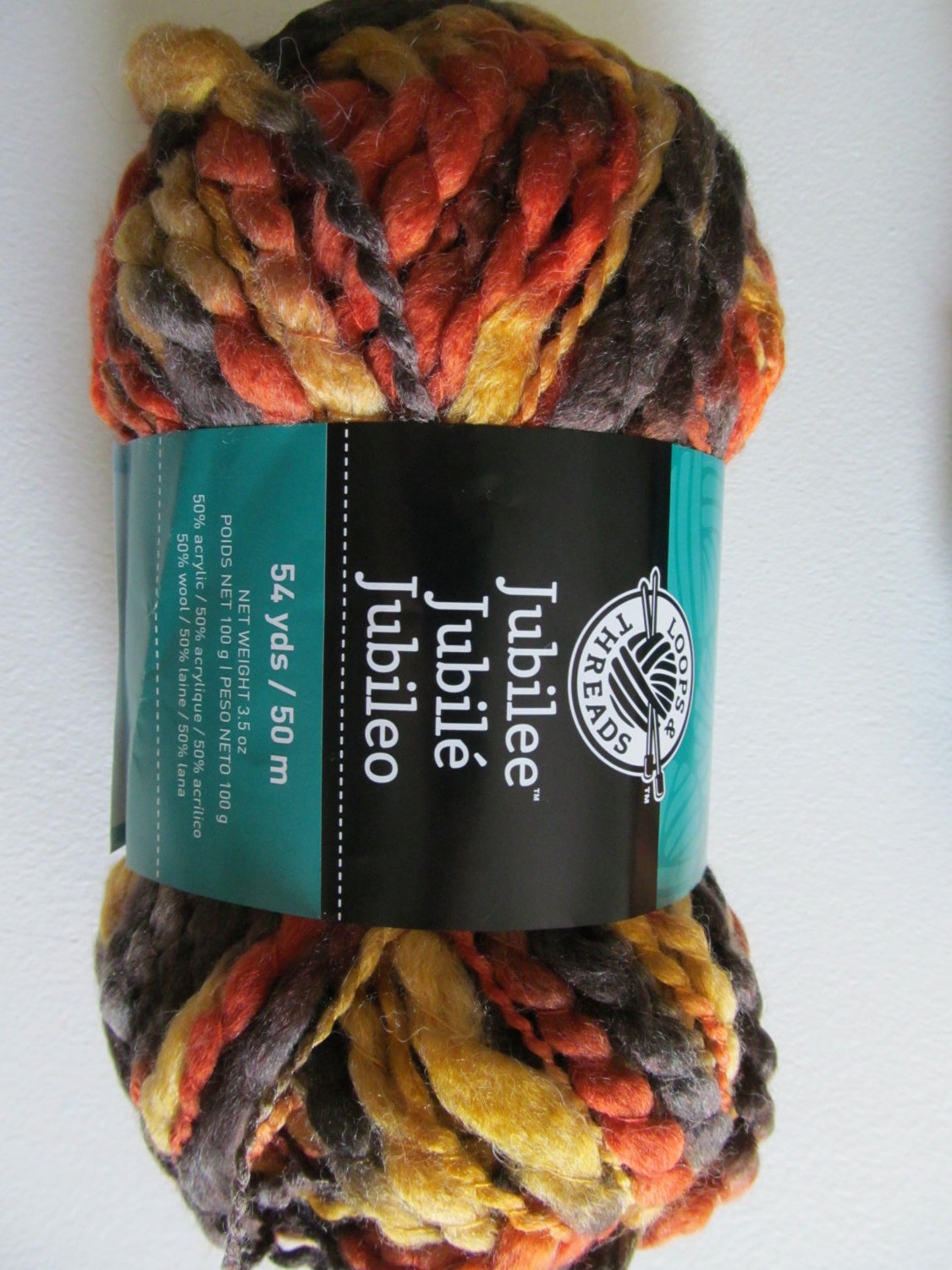 Knitting Yarn Jubilee by Loops and Threads Thick and Thin Wool