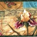Pretty flower postcard with paris stamp and butterfly wings