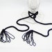 1920's Flapper Necklace / Belt - Art Deco Black Glass Bead Sautoir