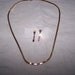 vintage jewelry PRETTY Avon purple RS NECKLACE and pierced earring set