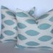 TWO 18 x 18 Pillow Covers Village Blue and Natural Chipper. Premier Prints - Decorator Pillow Covers