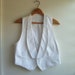 antique mens vest c1910s Raleigh Haberdasher Washington white cotton waistcoat
