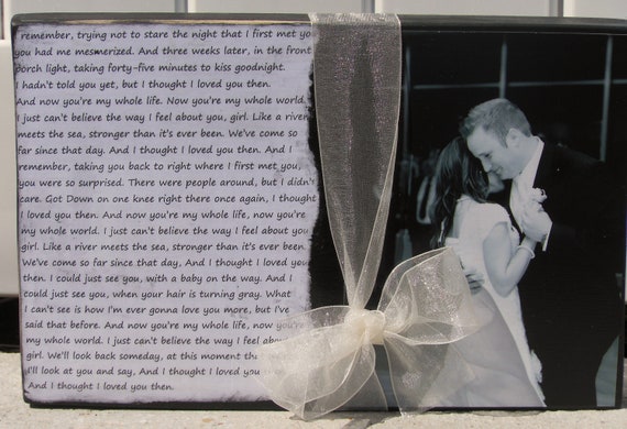 Items similar to First Dance Photo and Song Lyrics ...