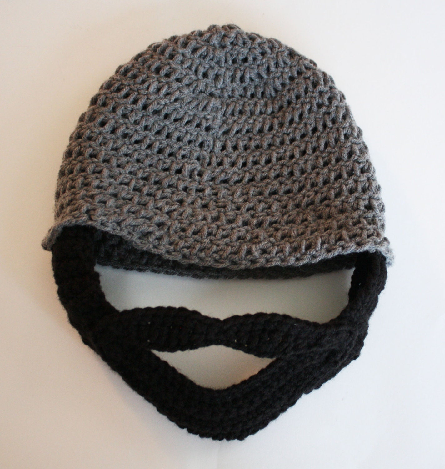 Crochet Beard Hat with Mustache