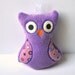 Owl Rattle - Baby Rattle - Soft Toy - Owl Baby - Stuffed Animal Owl