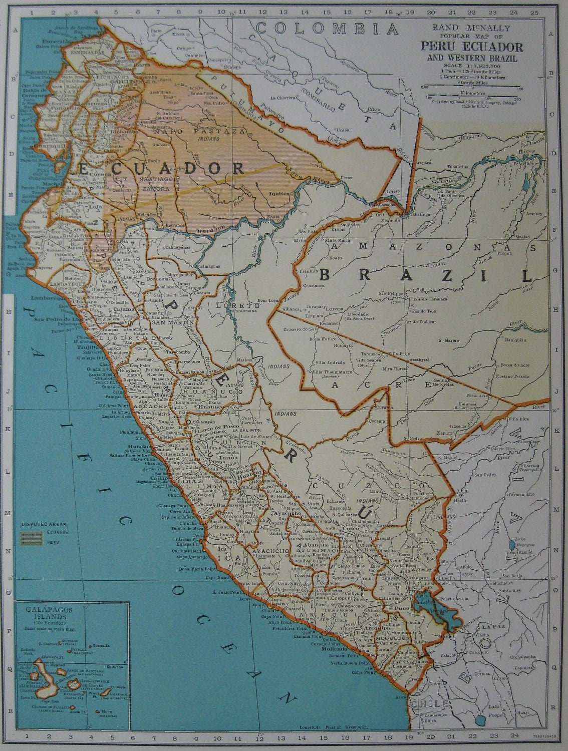 Ecuador Old Map