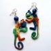 Crochet Chameleons Earrings Original design