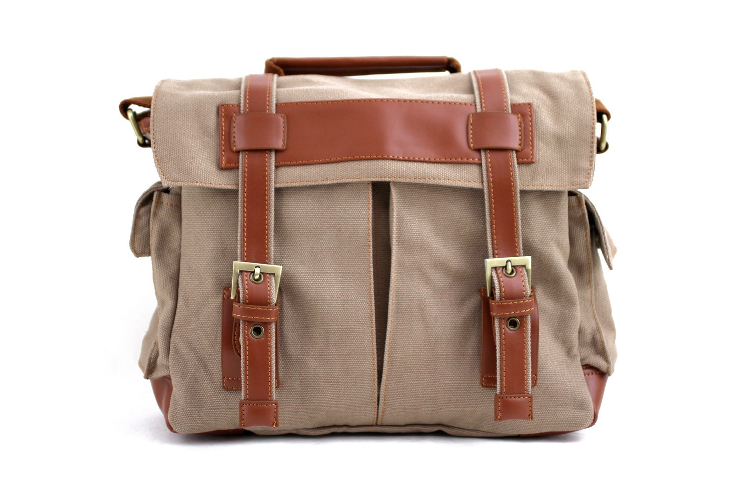 C101 Tan Canvas Camera Bag w/ Shoulder Strap by Oliday on Etsy