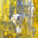 Acrylic Abstract Art Painting Grey, Yellow and White - Modern, Contemporary, Original 9 x 12