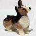 Tiny Felt Pembroke Welsh Corgi: Tri-Color/ Sable