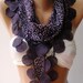 ON SALE Purple Scarf Shawl Elegant Shawl with Lacy Edge