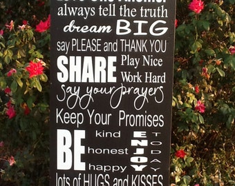 Custom Family Rules Sign