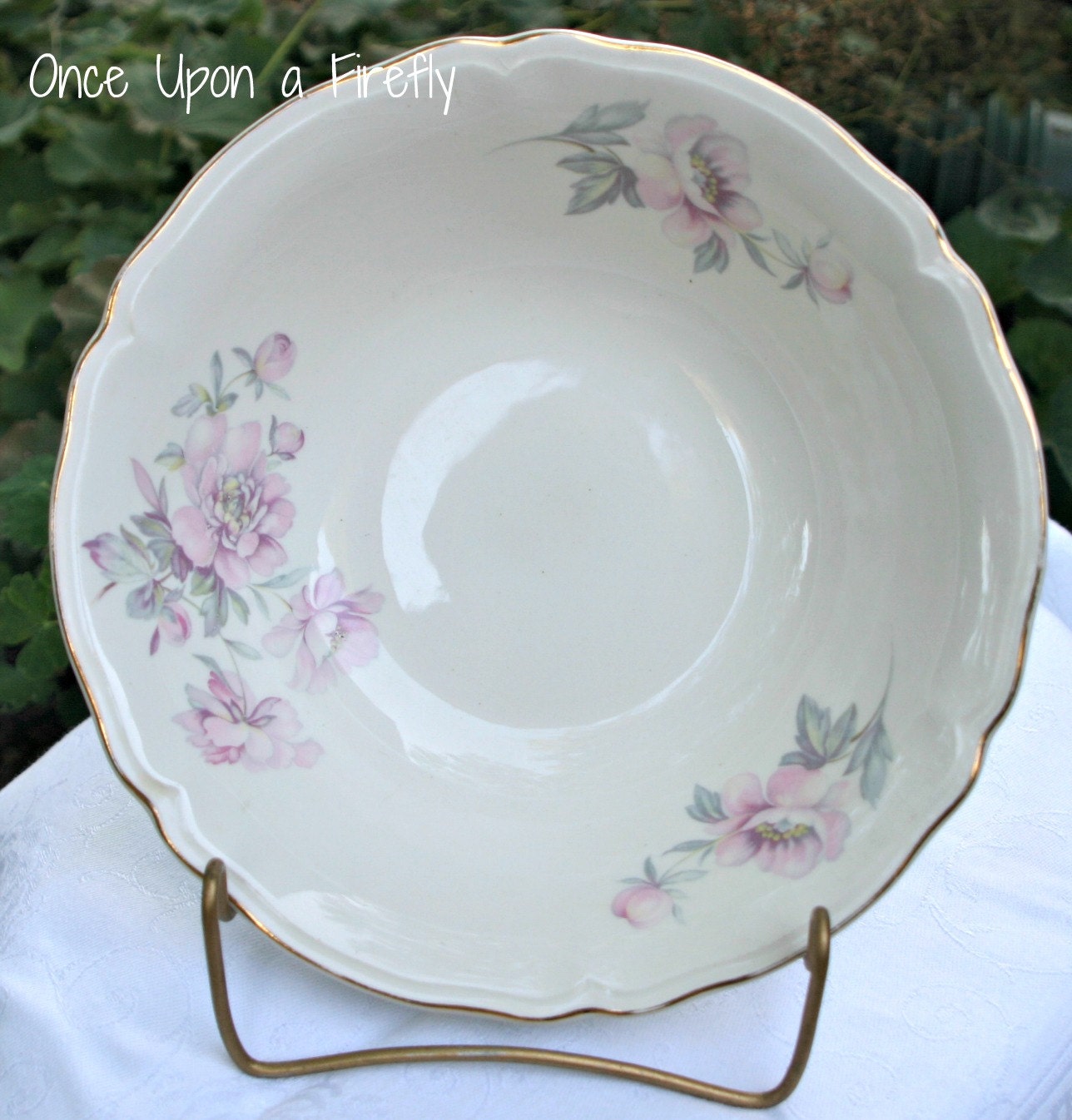 Edwin M Knowles China Circa 1948 Peony Pattern Vegetable