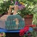 Cedar seashell/seaglass collecting basket, handpainted seahorse