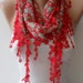 Red Scarf with Trim Edge - Summer Colors
