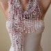 ON SALE - Perforated Fabric ---- Light Pink Scarf with Trim Edge