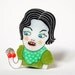 AUDREY HORNE - shrink plastic brooch