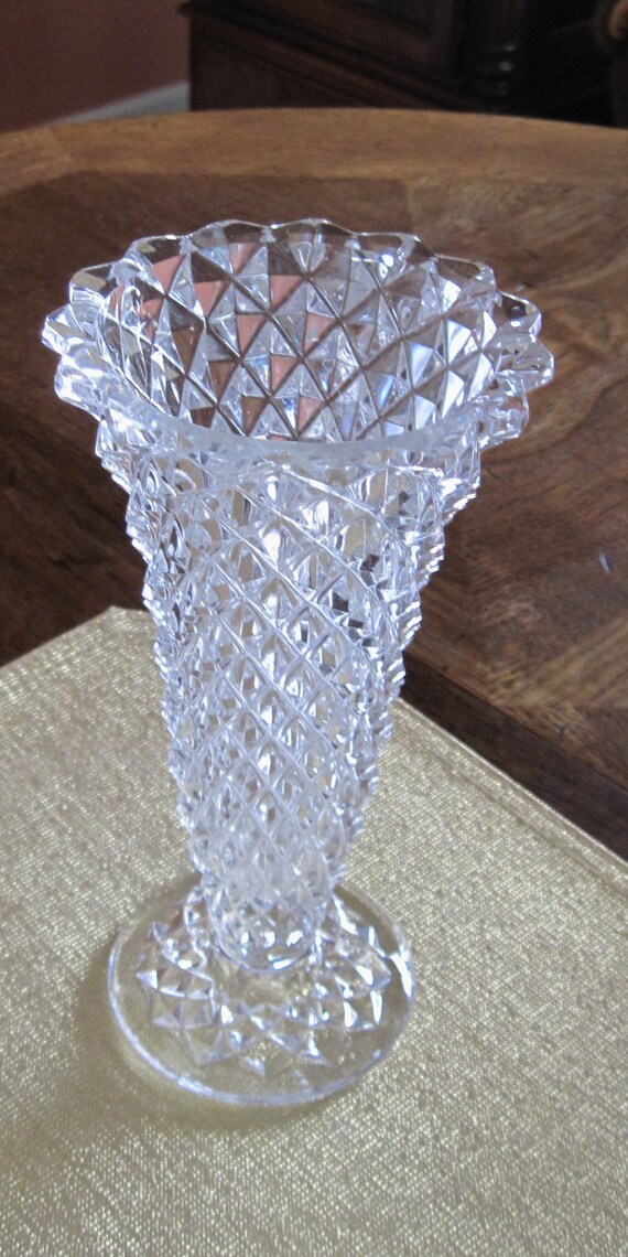 Vintage 1970's Crystal Vase from Princess House