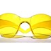 Yellow Wrap Around Sunglasses Lemon Zest 90s Vintage Fly Shades, Burning Man Goggles Glasses Unisex Men Women Sunglasses