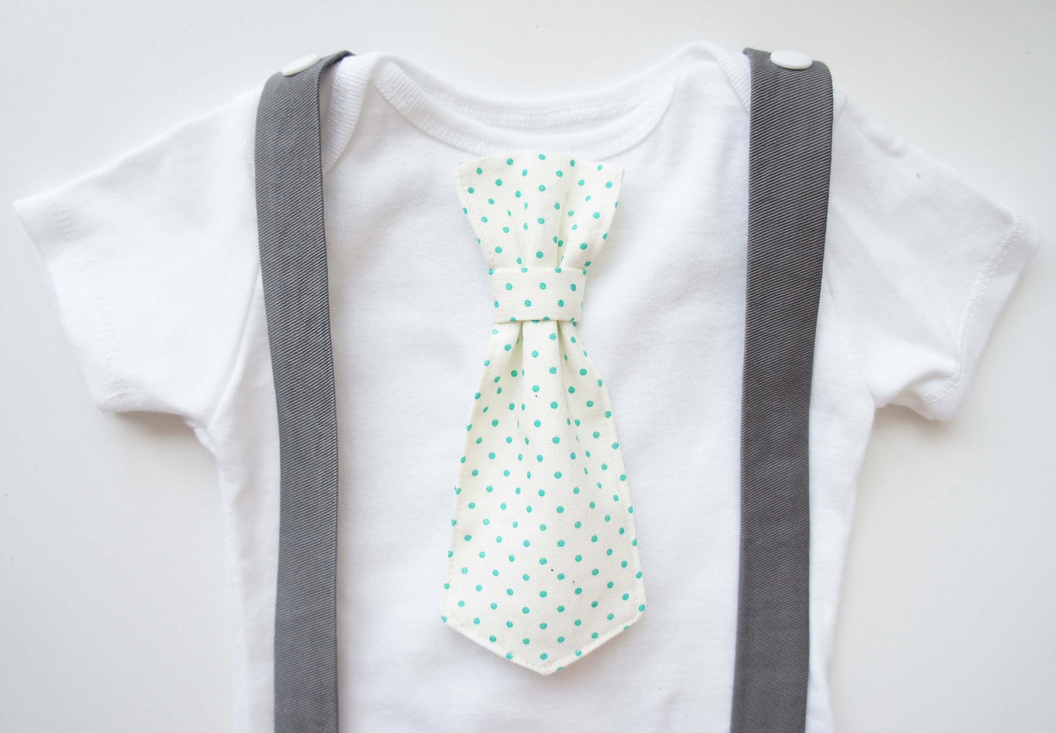 Changeable Baby Boy Tie and Bow Tie Onesie with by LouEmbres