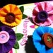 Adorable set of 4 felt flower hair clips, assortment of colors. Darling spring/summer sale. Cute kawaii indie or gypsy style.