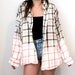 Bleached Flannel Shirt - Pink & Brown