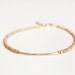 gold bar bracelet - minimalist dainty jewelry - friendship bracelet / gift for her