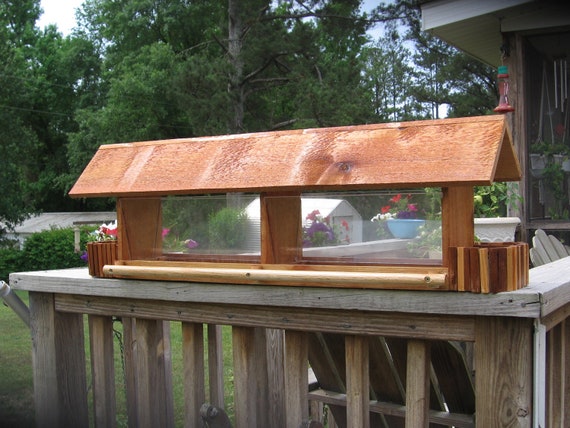 Cedar Longhouse Bird Feeder 36 large capacity. by Theculturedcat