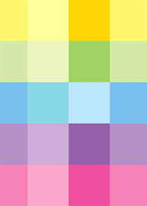 Items similar to Color Blocks Pastel Flannel fabric by the yard 100% ...