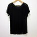 SALE: 1980s Sheer Black T-Shirt Style Top - Dark Minimalist - Medium Large