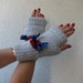 Grey Fingerless Gloves Mittens