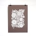 Papercut lace, hand-cut paper lace, white, sepia, A4