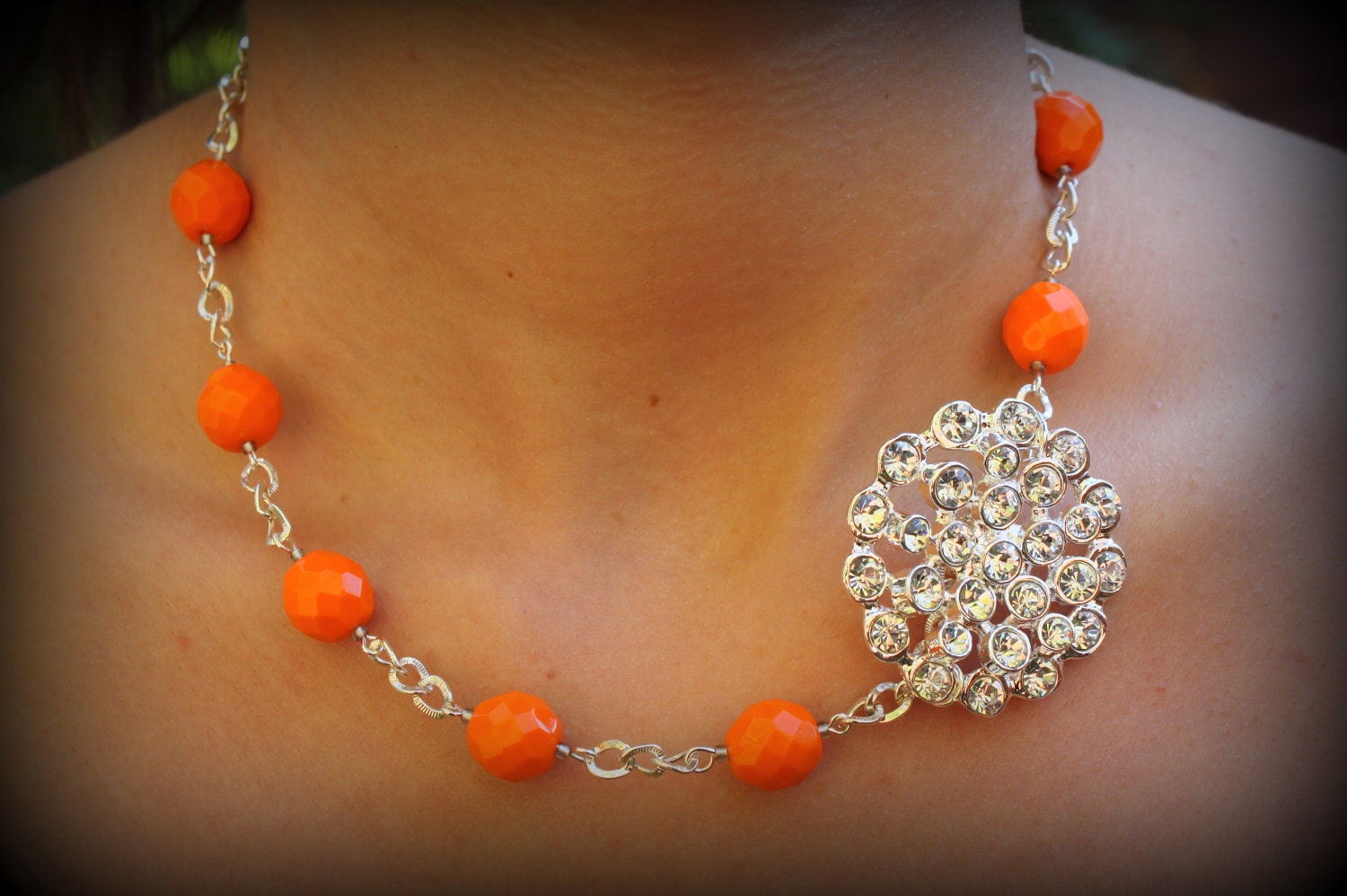 Orange NecklaceOrange Prom JewelryTangerineOrange Prom