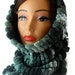 Knit Neckwarmer - Hand Knit Cowl Microfiber Unisex Teens Neck Warmer Tube Scarf Earswarmer Headband Green Bottle