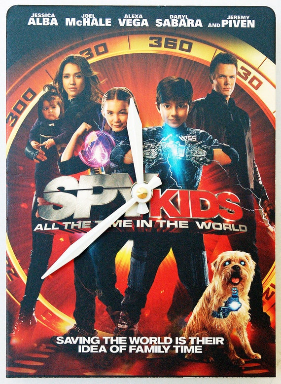 Spy Kids Movie Wall Clock Upcycled Art