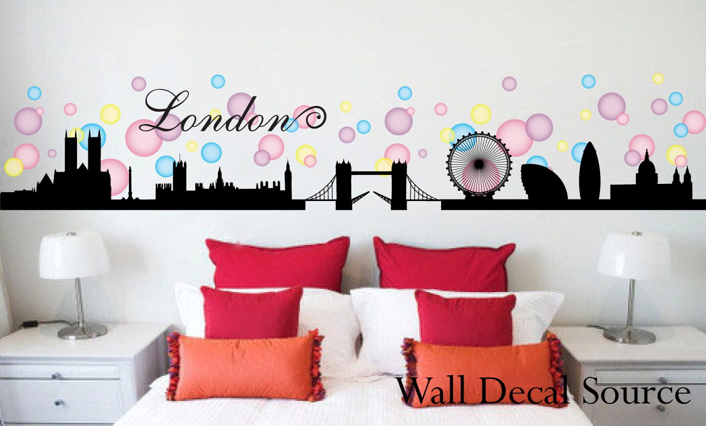 London Skyline Wall Decal Vinyl Wall Art Vinyl Wall Decal