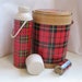 SALE: Ice Bucket and Freezer Pack Skotch Red Plaid Cooler by Hamilton Vintage