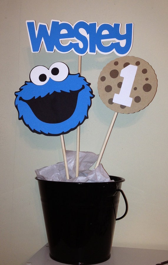 Sesame Street Cookie Monster 3pc. Centerpiece