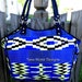 Fabric / African Kente Cotton Fabric Print /Handbag / Tote / Purse with metal hardware by theresaboutique on Etsy