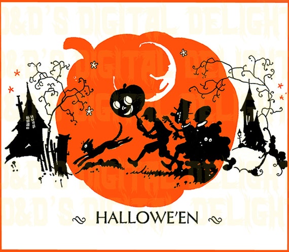 RARE VINTAGE Halloween Digital Download. Kids Trick Or