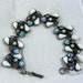 Gorgeous Vintage Florenza Bracelet, Milk Glass, Blue Aurora Borealis