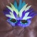 Vintage Feathered Mask Halloween Costume, Accessory