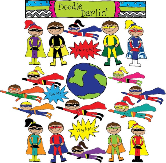 superhero clipart etsy - photo #34