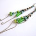 Hand Made Jewellery, Earrings dangle, earrings beads, chain, wood, malachite, glass beads,RESERVATION