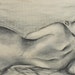 Charcoal Drawing, Portrait of Woman Laying, Nude Sketch